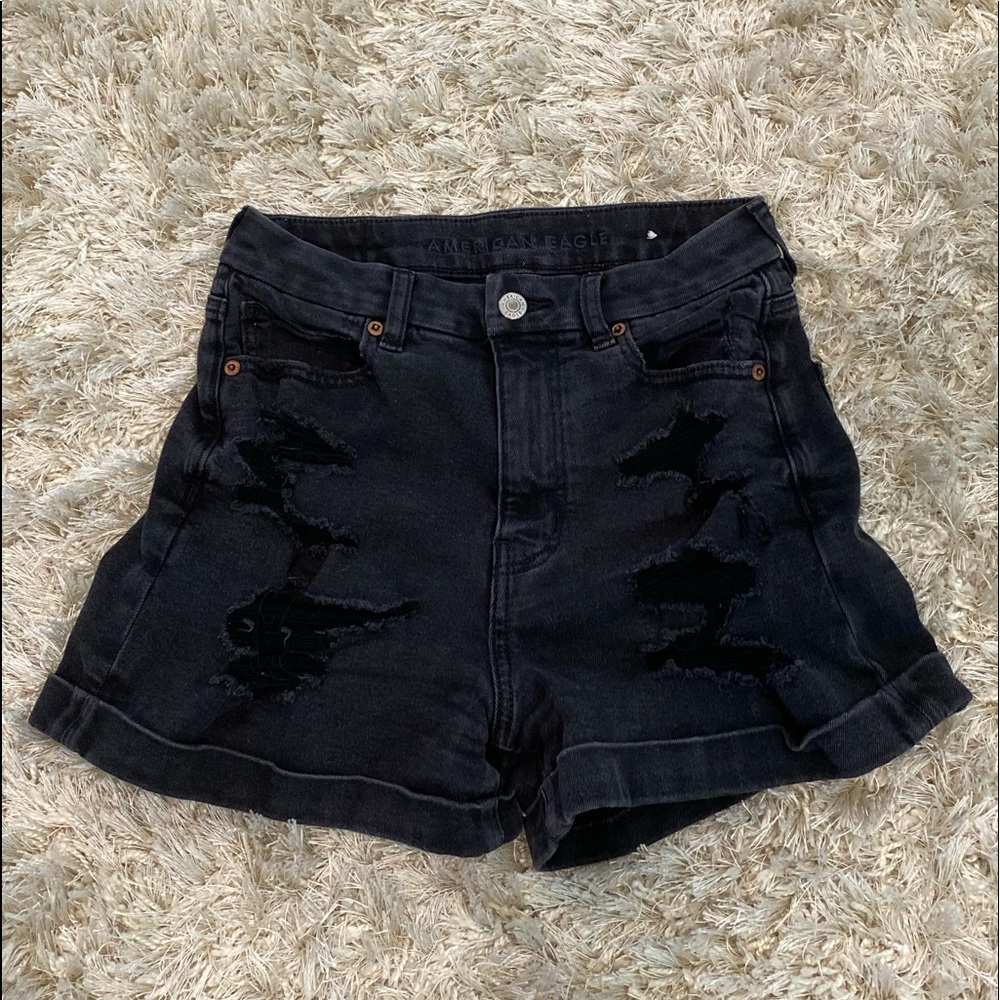black denim shorts size 2